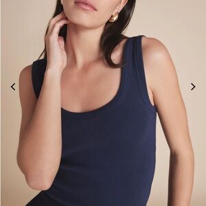 Elegant Navy Blue Women's Tank Top